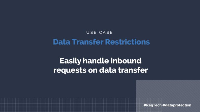 Apiax use case data transfer restrictions