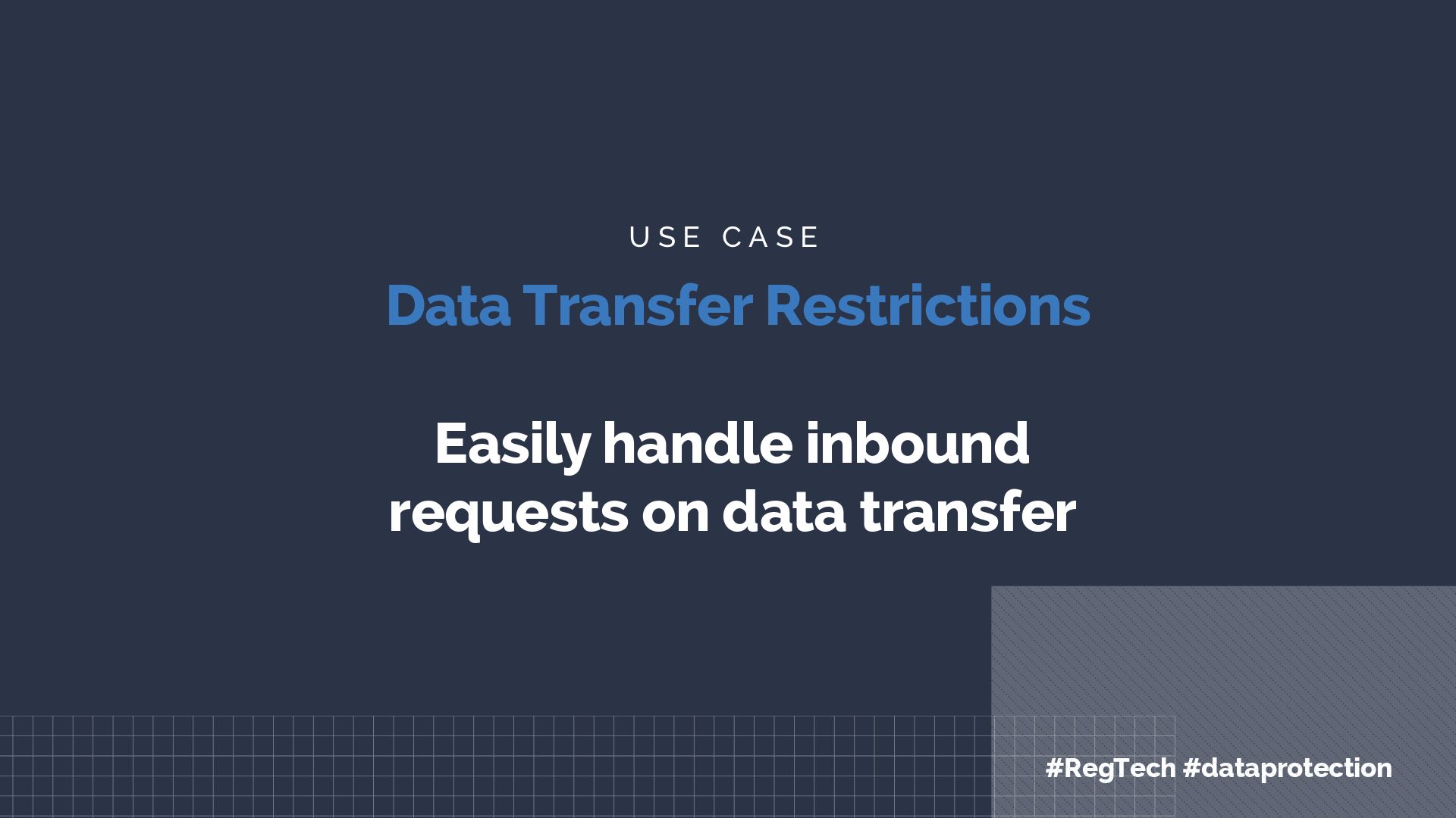 Apiax use case data transfer restrictions